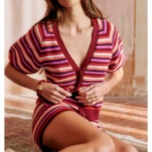 Sezane Loïse Cardigan Rayures Multico - Size M